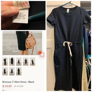 Brittany T-shirt dress black, size small
